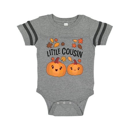 

Inktastic Little Cousin Pumpkins with Fall Leaves Gift Baby Boy or Baby Girl Bodysuit