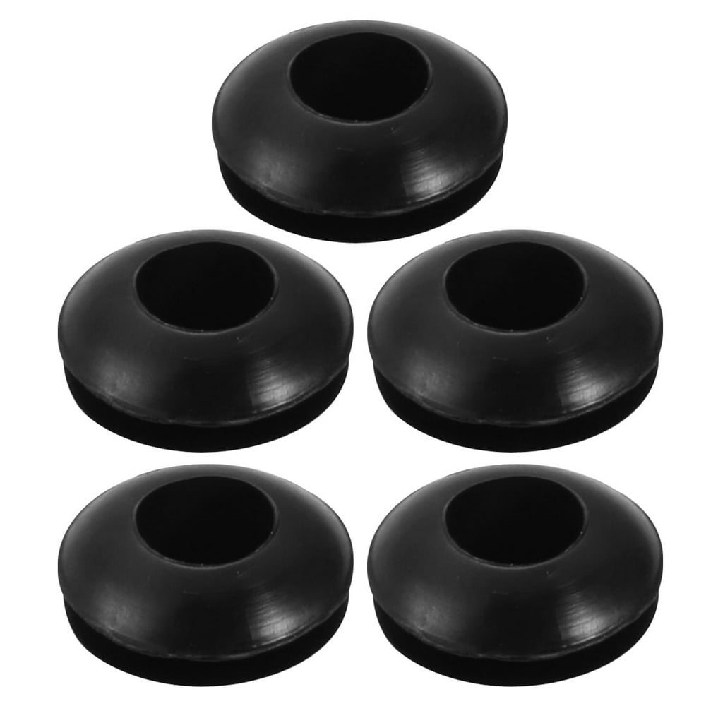 5pcs Wire Protective Grommets Black Rubber 6mm Double Sided Grommet