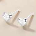thumbnail image 4 of Love Heart Tiny Stud Earrings 925 Sterling Silver Minimalist Cartilage Earrings Piercing Studs for Women, 4 of 7