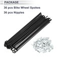 thumbnail image 4 of Unique Bargains 36pcs Universal Bicycle Spokes 12G Bike Wheel Spokes Nipple Black Carbon Steel Black-179mm, 4 of 7