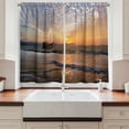 thumbnail image 2 of Ambesonne Colorful Kitchen Curtains, Pirate Ship in Waves, 55"x39", Multicolor, 2 of 3