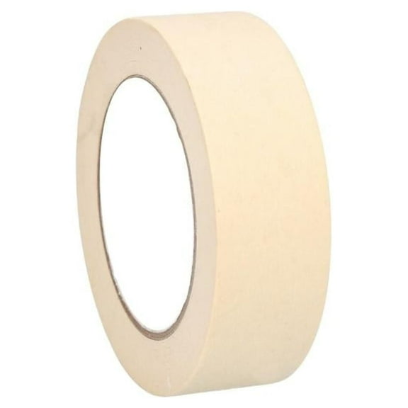 MMBM 12 Rolls - 4.3 Mil - General Purpose Masking Tape Water & Oil Resistant, Quality Adhesive, Mutipurpose, Ivory, 1.5" x 60 Yards