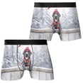 thumbnail image 3 of Playful Great Dane Welcomes Winter Snowy Day with Cardinal Bird All Over Print Boxer Briefs Underwear for Men Dad Danes Dog Lover Gifts - 12017, 3 of 6