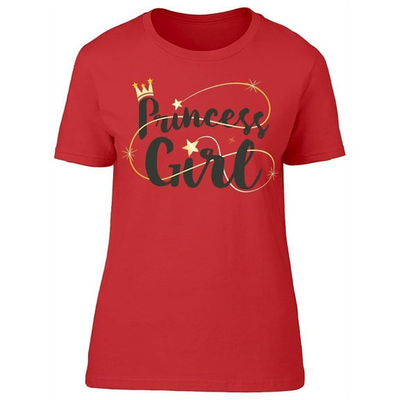 Princess Girl Crown Font T-Shirt Women -Image by Shutterstock, Female Medium