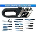 thumbnail image 3 of Handheld Knife Sharpener - 4 in 1 With Adjustable Ceramic, Tungsten Steel, Diamond Rod & Scissor Sharpener Blades - Multi-function, Pocket-sized, Quick, Non-slip, & Angle Adjustable, 3 of 7