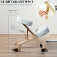 thumbnail image 3 of VIVO Ergonomic Wooden Kneeling Chair, Adjustable Stool for Home and Office, 3 of 6