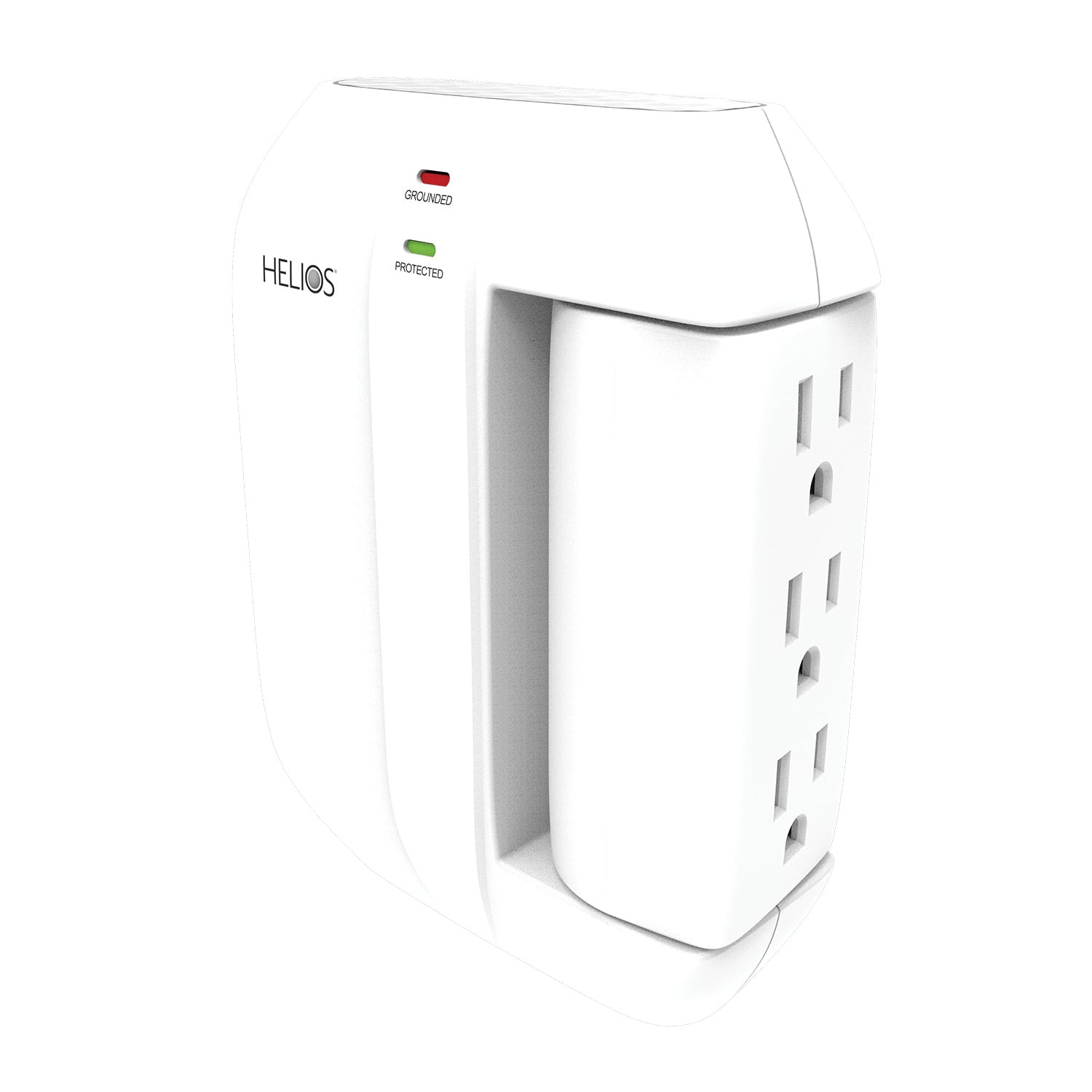 Helios AS-HP-5R 5-Outlet Wall Tap Surge Protector With 2 USB Charging Ports