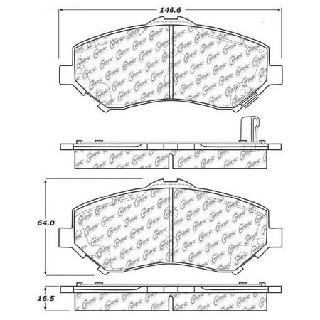 Go-Parts OE Replacement for 2018-2018 Jeep Wrangler JK Front Disc Brake Pad Set for Jeep Wrangler