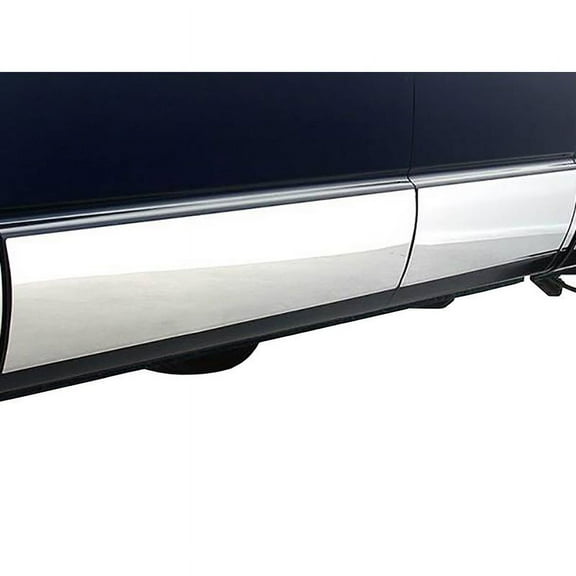 ICI Stainless Steel Rocker Panels Compatible with 2009-2023 Dodge Ram 1500 Classic (w/ 5-Lugs) Regular Cab 8' Bed, 2010-2018 Ram 2500/3500 Regular Cab 8' Bed Single Rear Wheel, w/ OE Fender Flares