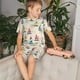 thumbnail image 4 of Balery Reto Marine Nautical Conjunto de Pijama Infantil de Manga Corta con Estampado – Ropa de Dormir de Algodón Suave-Small, 4 of 6