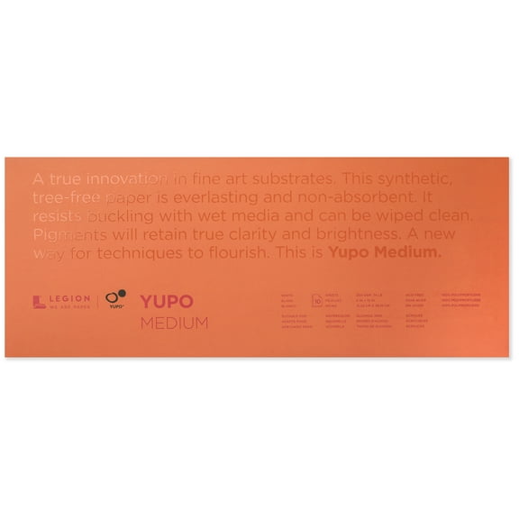 Legion Paper Yupo Medium Watercolor Pad, 10 Sheets, 6in x 15in
