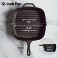thumbnail image 2 of Backcountry Iron 12 Inch Square Grill Pan Large Pre-Seasoned Cast Iron, 2 of 5