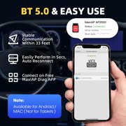 Autel AP2500E OBD2 Scanner Bluetooth Code Reader All-System Diagnoses Code Read/Clear, Check Engine Light, CAN FD, 5 Hot Resets for Android/iOS