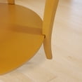 thumbnail image 4 of Roundhill Furniture Perth Round End Table with Shelf, Yellow, 4 of 7