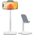 thumbnail image 1 of Soporte para teléfono, soporte para teléfono de escritorio ajustable, soporte para tableta de aluminio ajustable en altura en ángulo, compatible con teléfonos inteligentes Vhermosa LKX-1924-3, 1 of 4