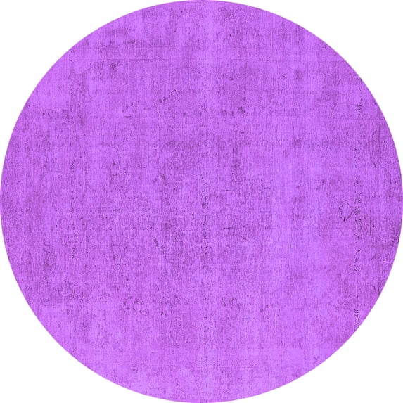 Ahgly Company Indoor Round Oriental Purple Industrial Area Rugs, 3' Round