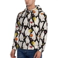 thumbnail image 3 of Picia Different Ghosts Pattern Casual Men's Hoodie - Lightweight Hooded Sweatshirt with Kangaroo Pocket, Comfortable Pullover for Everyday, Travel-XX-Large, 3 of 7