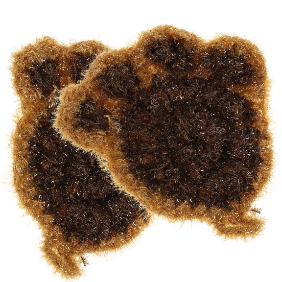 ETEREAUTY Kitchen Dish Drying Mat Set of 2 Brown Polyester and Absorbent