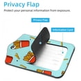 thumbnail image 3 of Square 2Pack PU Leather Fast Food French Fries Cruise Luggage Tag with Privacy Cover and Stainless Steel Ring - Suitable for Travel Handbags Backpacks Luggage Tags, 3 of 6
