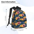 thumbnail image 4 of Vsdgher Burning Rugby Balls Print Unisex Large Capacity Bookbag Schoolbag Casual Daypack for High School/College/Teens/Travel/Work, 4 of 8