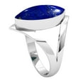 thumbnail image 2 of 925 Sterling Silver Ring Natural Lapis Handmade Jewelry, 2 of 10