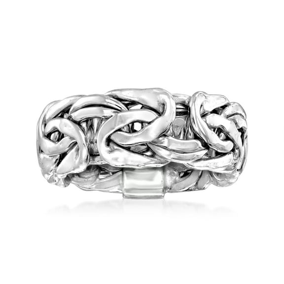 Ross-Simons Sterling Silver Wide Byzantine Ring, Women's, Adult