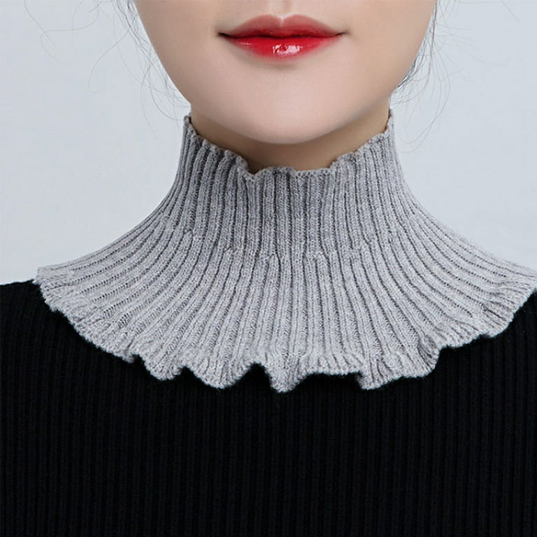 【DISCERNMENT】crew hand warmer turtleneck HGYCPP Fake Turtleneck Dickey Detachable Neckwarmer Half Top