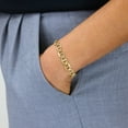 thumbnail image 3 of Nuragold 14K Real Yellow Gold Solid Mariner Chain Anchor Link Bracelet 7"-9" (2mm-7.5mm) Italian Jewelry for Men & Women, 3 of 17