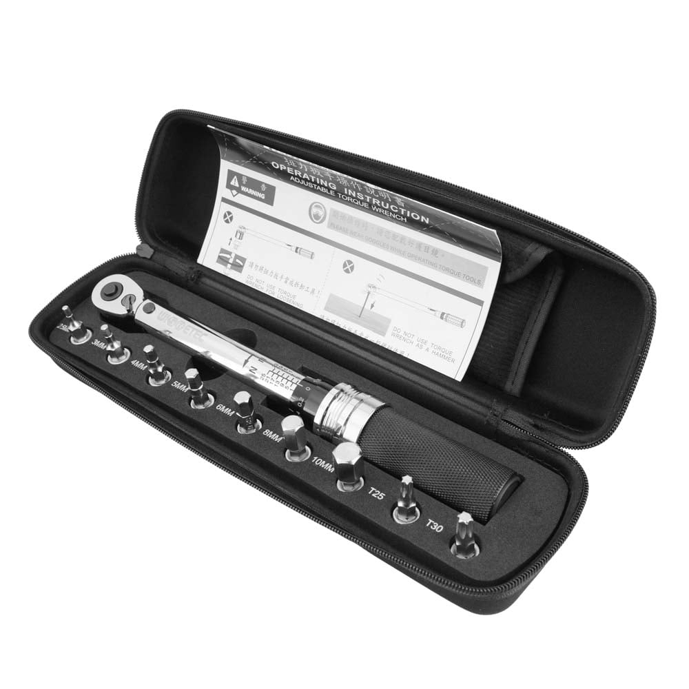 1/4" DR 125Nm Mini Adjustable Bike Torque Wrench Set Bicycle Fixing