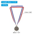 thumbnail image 2 of Uxcell Gold Award Medals, 3rd  Style Winner Medals with Neck Ribbon, Copper 15Pcs, 2 of 7