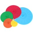 thumbnail image 3 of Plate Cover, 5Pcs/Set Food Grade Silicone Microwave Oven Bowl Cover Lid for Home Kitchen, 3 of 7