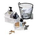 thumbnail image 4 of Like-It Stacking Plastic Storage Organizer Basket Tote, White (6 Pack), 4 of 7