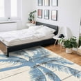 thumbnail image 6 of Area Rugs 2x3 Ft Summer Palm Tree Beach Tropical Retro Blue Beige Wood Grain Non-Slip Washable Rug Indoor Rug Floor Mats Non Shedding Carpet for Living Room Bedroom Dining Room Home Decor, 6 of 8