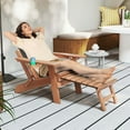 thumbnail image 1 of Costway Chaise Adirondack de Patio Tout Temps en HIPS Chaise Longue avec Repose-Pieds Rétractable Brun, 1 of 9