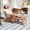 Brown, variant on Costway Patio Adirondack Chair All-Weather HIPS Lounge Chair with Retractable Footrest Black