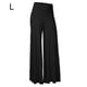 thumbnail image 1 of Pantalones Pantalones de yoga de cintura alta Pantalones de mujer de pierna ancha Ropa deportiva, Negro, L kenally AP002098-17, 1 of 7
