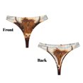 thumbnail image 3 of Balery Countryside Sunflower Cow Tangas de Algodón para Mujer con Estampado – Ropa Interior Sexy, Transpirable, G-string-XX-Large, 3 of 6