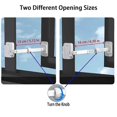 thumbnail image 2 of 2 Pack Child Proof Window Restrictor, Adjustable Baby Safety Window Lock, Window Safety Locks for Toddlers & Pets, Easy to Install Suitable for Door, 2 of 5
