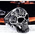 thumbnail image 2 of YAZI Home Genuine Stainless Steel Ring Jewelry for Men Fashion Punk Biker Skull Rings, 2 of 13