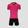 thumbnail image 2 of THDHVS Boys Casual Outfits,Summer Outfits for Kids,Boy's Gradient Basketball Suit Set Training Kit Sweat Absorbing Side Pockets Sports Suit Hot Pink 6-7 Years, 2 of 4