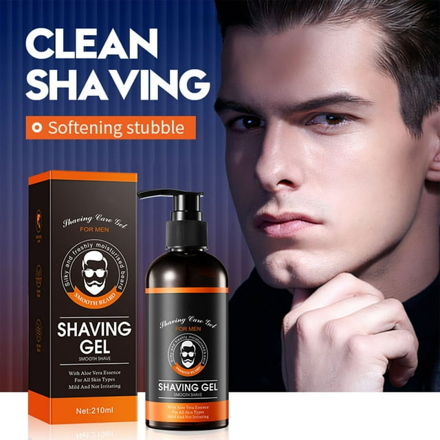 Gel de afeitar hidratante y protector con ingredientes hidratantes. Gel de afeitar para hombre. Suave y protector. Para pieles sensibles. Confortable. 210 ml por gel.