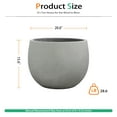 thumbnail image 4 of Vucunty Concrete Ball Planter Outdoor Indoor, Large Cement Plant Pots for Trees Flowers (Gray, 20 inch), 4 of 6
