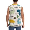 thumbnail image 4 of Balery Childish Dinosaur Camisetas sin mangas para hombre, absorbe la humedad y protege contra el mal olor.-Medium, 4 of 7