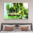 thumbnail image 4 of Póster de lienzo con pintura al óleo de pescador, decoración de dormitorio, paisaje deportivo, decoración de oficina, regalo, estilo marco, 12 x 18 pulgadas (30 x 45 cm), 4 of 8