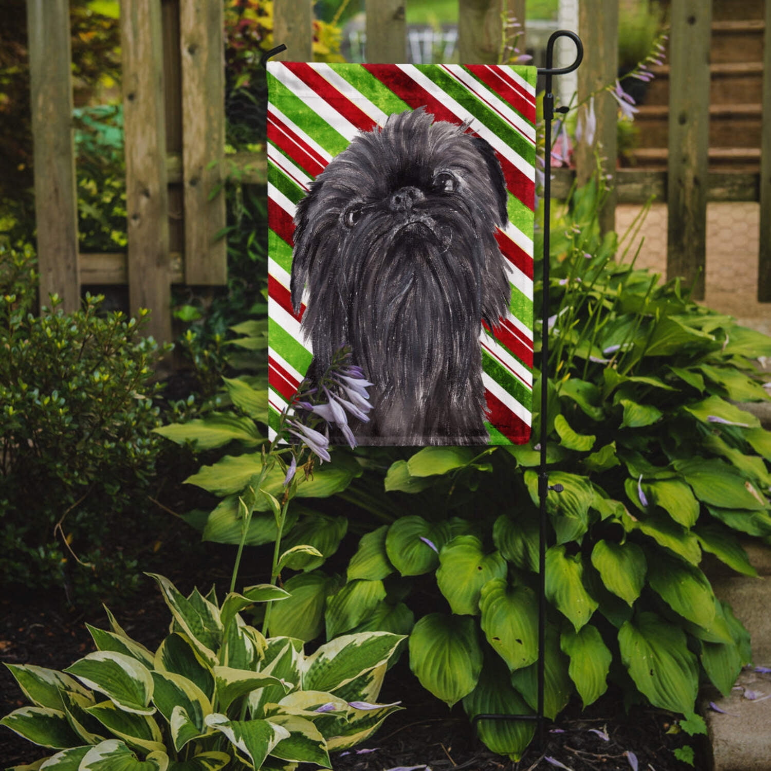 Carolines Treasures SC9615-FLAG-PARENT Brussels Griffon Candy Cane Christmas Flag  multicolor