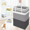 thumbnail image 5 of Scidweet 3-Pack Laundry Basket Set, 75L Freestanding Waterproof Collapsible Cotton Large Clothes Laundry Hamper with Handles, 5 of 7