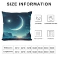 thumbnail image 5 of Sheronv Crescent Moon Celestial Object Serene Night Sky Graphic Decorative Throw Pillow Cover 1PC for Home Couch Bedroom - Short Plush Material 12x12in, 5 of 5