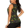 thumbnail image 2 of Goofa Carnival Mardi Gras3 Printed Womens Workout Tops for Women Sleeveless Yoga Shirts Athletic Running Tank Tops Sleeveless Gym Clothes Workout Apparel-, 2 of 9