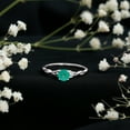 thumbnail image 4 of Rosec Jewels Natural Emerald Solitaire Celtic Ring (5 MM Round Shape Emerald), 925 Sterling Silver, US 8.50, 4 of 8