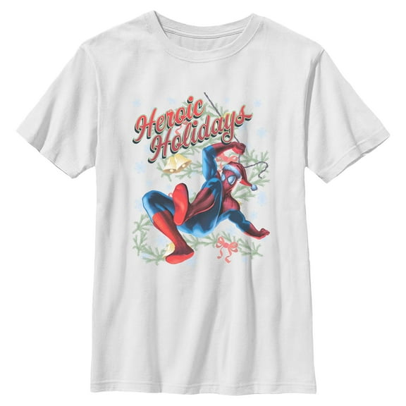 Boys Marvel Heroic Holidays Swing Spidey T Shirt